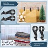 Honeydak 100 Pcs Pant Clips Black Plastic Hanger Clips for