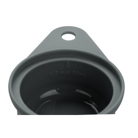 Lurch 70261 Messbecher-Set (5tlg.) zum Abmessen von Zutaten in Cup-Maߟeinheiten aus 100% BPA-freiem Platin Silikon, Grau, 13 x 10 x 6 cm