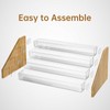 NiHome 4-Layer Tea Bag Organizer, Large Capacity Bamboo & Acrylic