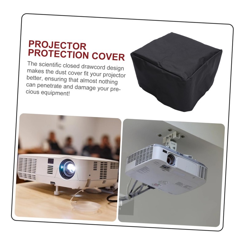 KOMBIUDA 1Pc Projector Cover Durable Furniture Protector for Projector Black