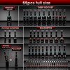 LLNDEI Magnetic Impact Nut Driver Set, 55PCS 1/4 socket set