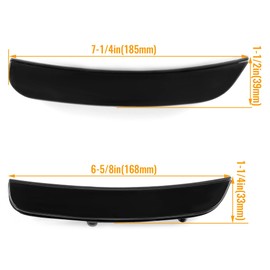 HECASA Side Marker Light LED Compatible with 2015-2024 Dodge Charger Side Marker Lamps Reflectors Front & Rear Smoke Lens White Lights Replacement for 68214404AA 68214405AA 4Pcs