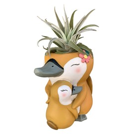 GFF Grass Flip Flops Animals Planters Platypus Mama 5 Inch Plant Pots for Succulents Flowers Herbs Houseplants - Indoor Outdoor Live Plants Stand Garden Home Office Kitchen Decorb