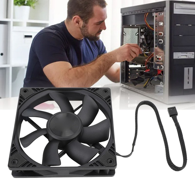 12V PWM Fan 800‑3000RPM 132CFM High Speed MFDB Bearing Silent