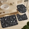4PCS/Set Abstract Line Spot Splash Shower Curtain 72W X 72L,