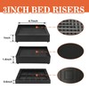 JONHWI Bed Risers, Furniture Raise Blocks, 3 inch Stilts Heavy