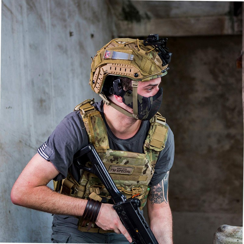 OneTigris 6" Tactical Foldable Half Face Mask Protective Mesh Mask