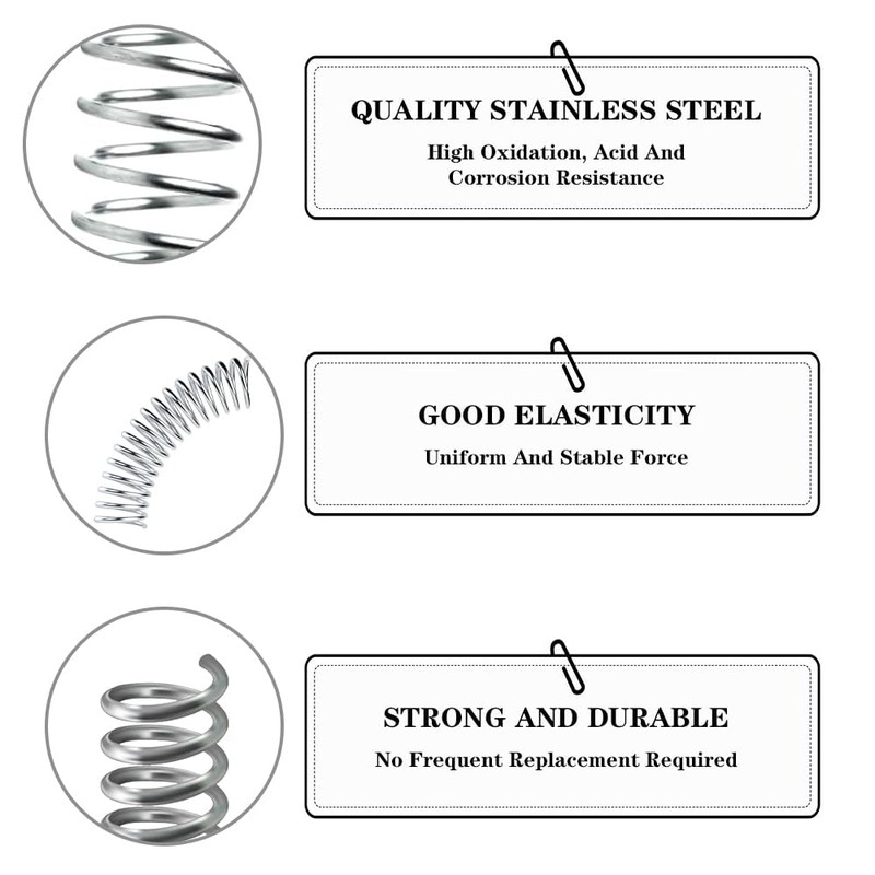 CEWROM Stainless Steel Compression Springs, 420 Pieces Compression Springs Assortment