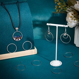 UNICRAFTALE Pack of 50 Stainless Steel Connecting Rings 30 mm Round Ring Hollow Ring Charms Frame Connector Metal Jewellery Connectors for DIY Jewellery Making