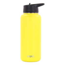 DRINCO Stainless Steel Water Bottle Spout Lid Vacuum Insulated Double Wall Water Bottle Wide Mouth (40oz 32oz 22oz 18oz 14oz) Leak Proof Keeps Cold or Hot (32 oz, 32oz Illuminating Yellow)