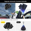 Lejorain Folding Reverse LED Umbrella - Upside Down Reflective Umbrellas