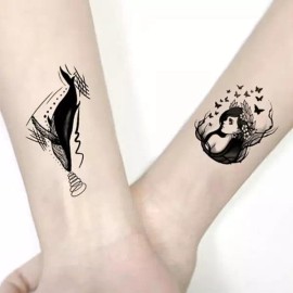 HyunA 쇄골 레터링 여성타투스티커 현아 타투 스티커 30장 마스크 판박이 타투스티커 [Q 타입] Collarbone Lettering Women's Tattoo Stickers HyunA Tattoo Stickers 30 Sheets Mask Transfer Tattoo Stickers [Type Q]