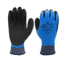 SHOWA 306 Natural Rubber Latex Waterproof Breathable Work Gloves, XX-Large (Pack of 12 Pair)