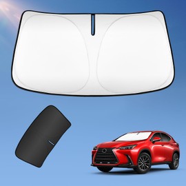Sun Shade Sunshade for Lexus NX 2022-2024 Windshield Cover, 2-Layers Sun Shield 240T Silver Coating Sun Visor Foldable Window Shade for NX 2022-2024 NX250 NX350 NX350h NX400h+ NX450h+Car Accessories