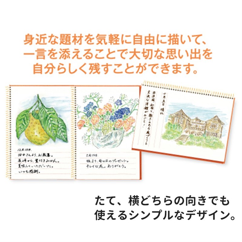 マルマン スケッチブック わたしの絵日記帳 画用紙並口 A5 ブルー S305-02