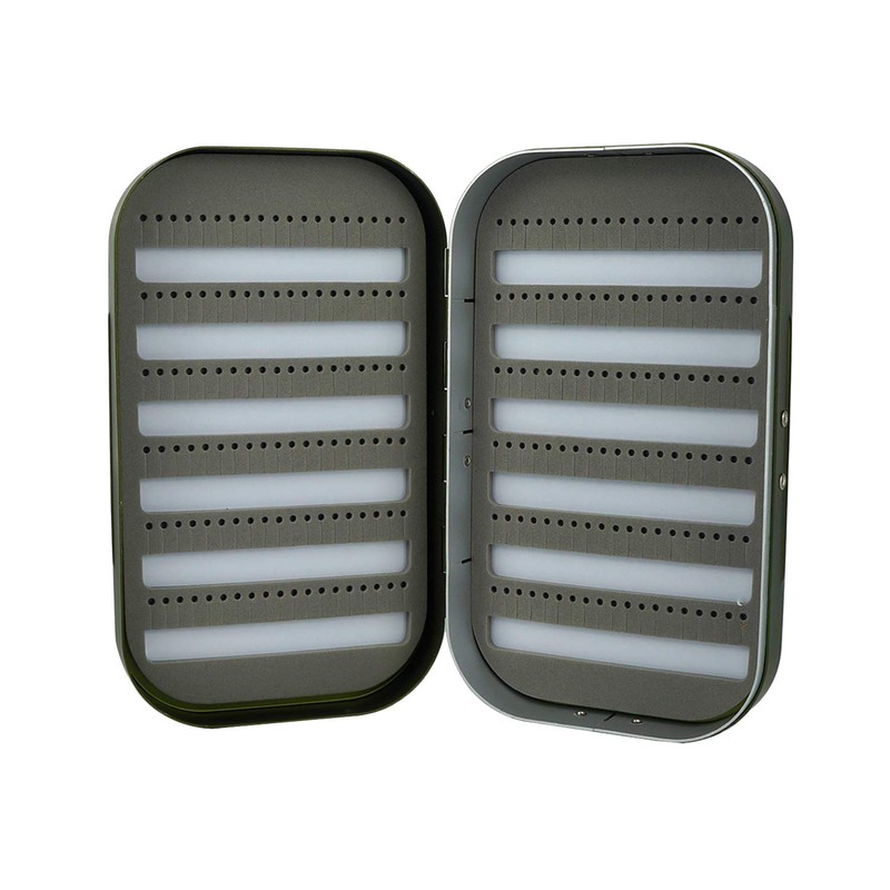 Aventik Aluminium Fly Fishing Box Slit Foam with Compartments/Easy Grip