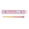 Sanrio 879096 SANRIO Chopsticks & Case Set, Antibacterial, Name Stickers,