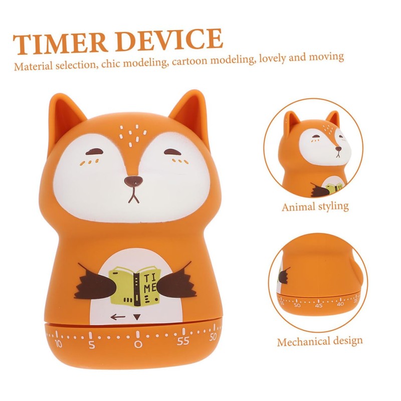 GRIRIW 2pcs Animal Shape Cooking Timer Cute Cartoon Countdown Timer