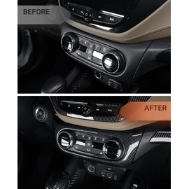 YOUTOOCAR Carbon Fiber Pattern Interior Air Conditioning Button Panel Cover Trim Car Compatible with Chevy Trailblazer 2020-2023 Accessories