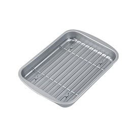 Pearl Metal HW-7017 Tempura Fry Bat Tray Small Size with Net Fluorine Processing, Made in Japan Simple Wear