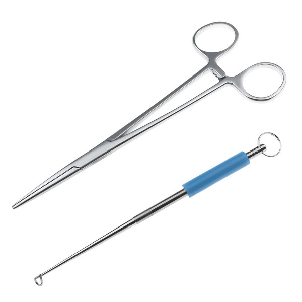 YINETTECH 1PC Straight Fishing Forcep & 1PC Fishing Hook Remover