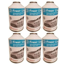 R134A Industrial Replacement Freon | Cans with Piercing Valve for AC Recharging (6 Cans) Made in The USA! Coolest Product Out! Guaranteed Satisfaction. 12 oz cans Qty 6