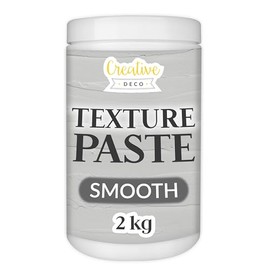 Creative Deco Smooth Modeling Paste Coarse | 4.40 lbs | 2kg | Gray Molding Paste | Texture Paste for Canvas Acrylic Paint Structural Paste Medium for Art Project, DIY, 3D Effect, Structure, Texture
