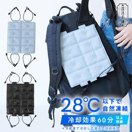Ryokatsu Honpo Cooling Pad, For Backpacks, 92°F (28°C), Naturally Cool, Heatstroke Prevention, Easy Installation, Charcoal