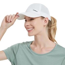 MIORICK Merino Wool Baseball Cap for Women & Men,Lightweight Dad Hats with Sun Protection Classic Snapbacks with Adjustable Closure for Hiking,Running,Outdoor Activities,White