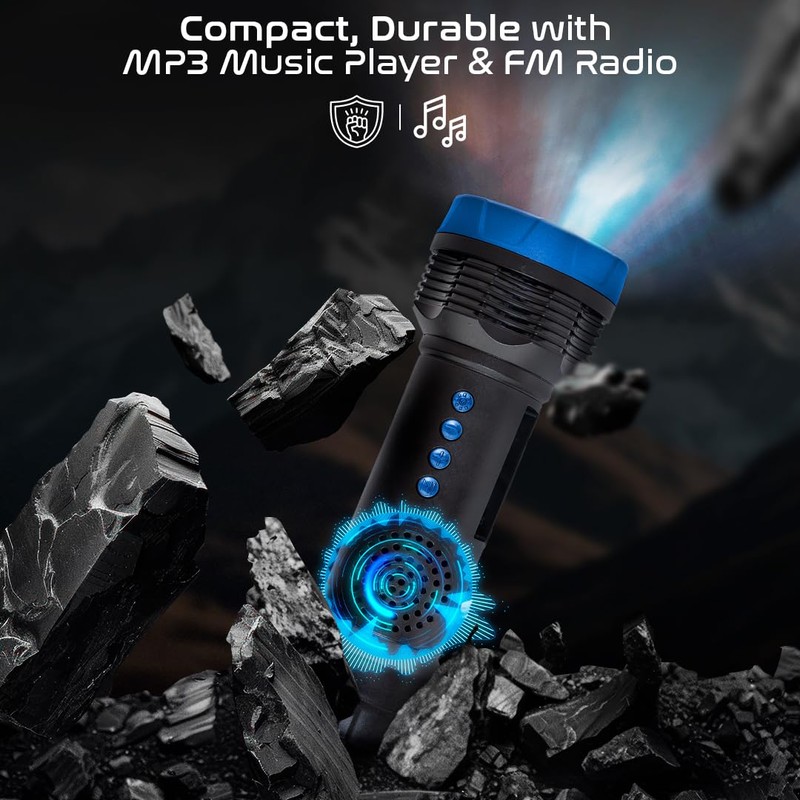 Solar Rechargeable Emergency Flashlight (Silver)