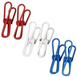 Chef Craft Select Wire Construction Clip Set, 6 Piece Set, White/Red/Blue