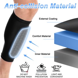 1 Pair of Children's Football Shin Pads with Honeycomb Pads, Breathable and Non-Slip Football Shin Guards for Men, Women and Teenagers, Provide Strong Protection (L/XL)