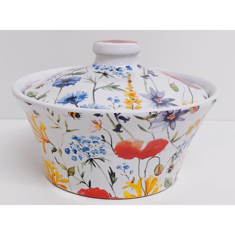Rainbow Decors Wildflowers Meadow Casserole Dish with Lid 500 ml