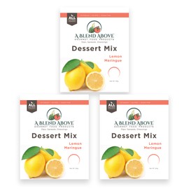 A Blend Above Lemon Meringue No Bake Dessert Mix, 3 Pack, No-Bake Cheesecake, Fruit Dip, Dessert Mix, Bagel Topping, Frosting, Cheesecake Filling, Quick and Easy to Make, Makes 16 Ounces, Cream Cheese, Whipped Topping, Gluten-Free, No MSG, No Sodium, No 