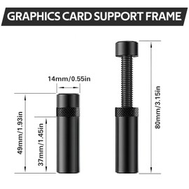 GPU Support Bracket – Adjustable Graphics Card Holder, Video Card Anti-Sag Support Stand with Magnetic Base and Non-Slip Pad, GPU Brace for ATX Case (M, 49–80mm)