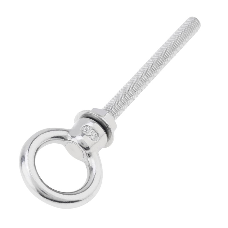 Smgda 5 Pack M6 Eye Bolt, 1/4"x 2.4" 316 Stainless