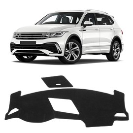 KUST Car Dashboard Cover for Volkswagen VW Tiguan 2017-2024 Left Hand Driving Non-Slip Dashboard Mat Pad Interior Accessories for Volkswagen Tiguan Custom Fit Dash Sunshade Windshield Glare Black