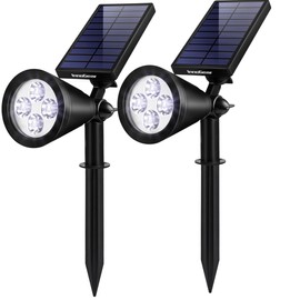 InnoGear Solar Lights Outdoor Waterproof Solar Garden Light for Outside Yard Landscape Lighting Pathway Spot Lights Spotlight Wall Light Auto On/Off, Pack of 2 (Cool White)