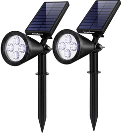 InnoGear 2 Solar Lights Outdoor Spot Garden Yard Landscape Flag, Cool White