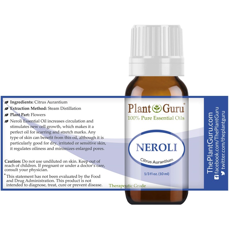 Neroli Essential Oil (Citrus Aurantium) 10 ml 100% Pure Undiluted