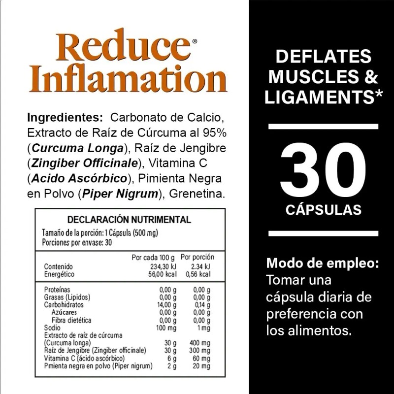 Reduce Inflamación Abdominal Inflmation Cúrcuma Sabor