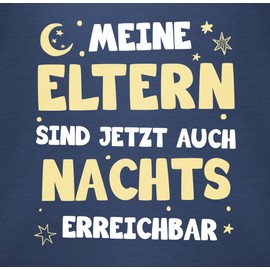 Shirtracer - Baby Bodysuit Boy Girl - Sayings - My Parents Are Now Available At Night, 2 Navy Blue