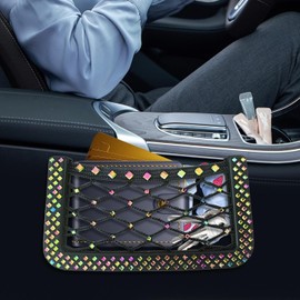 Bolsillo de red para coche, Red para asiento de coche,Bolsillo decorativo de red para automóviles - Red adhesiva de malla de almacenamiento para RV, organizador de asiento de coche, bolsillo para telé