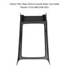 Central Console Water Cup Holder Trim Frame Carbon Fiber Style