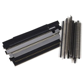 KKHMF 40pcs Straight Pin Header Strip Pin Socket 40 Pin Single Row 2.54mm Pitch Female Pin Male Pin