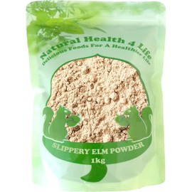 Natural Health 4 Life Natural Health 4 Life 100% Pure Inner Bark Slippery Elm Powder 1 kg in Resealable Pouch with Scoop (1 Pouch)