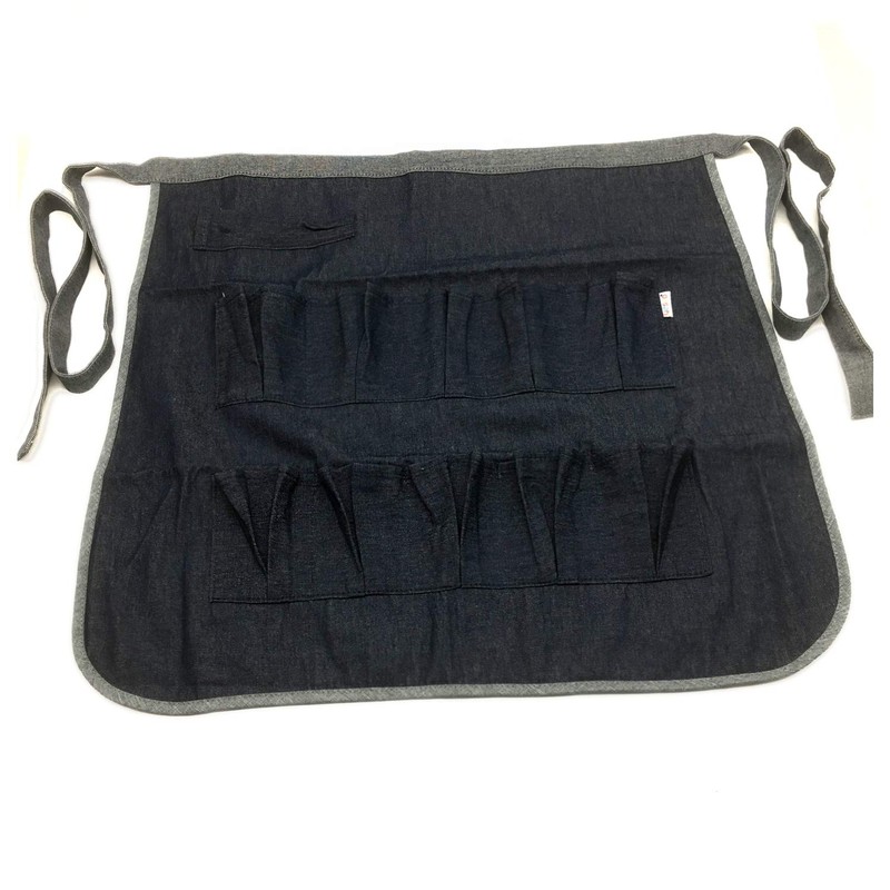 Yesito Egg Gathering Apron 2layer 10Pockets Soft Durable Denim Fabric