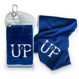 UP GREAT Sports Towel with Cooling Effect, Cooling Towel, Cooling Towel, (Blue) for Sports, Fitness, Golf, Yoga - as Advent Calendar Filling, Small Gift Christmas, Santa Claus