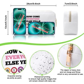 Funny Bingo Player Gift Lucky Bingo Makeup Bag Bingo Gambler Gifts Christmas Birthday Gift for Friends Bingo Lover Cosmetic Bag Thank You Gifts for Women Bingo Game Lover Zipper Pouch Gambling Gifts