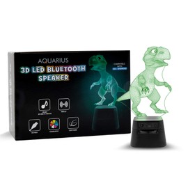AQUARIUS LED 3D Colour Changing Hologram Night Light and Desk Lamp with Bluetooth Speaker - Dinosaur
